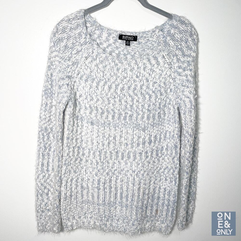 BUFFALO DAVID BITTON Sweater Crew Soft Feminine Long Sleeve Pullover Women Small